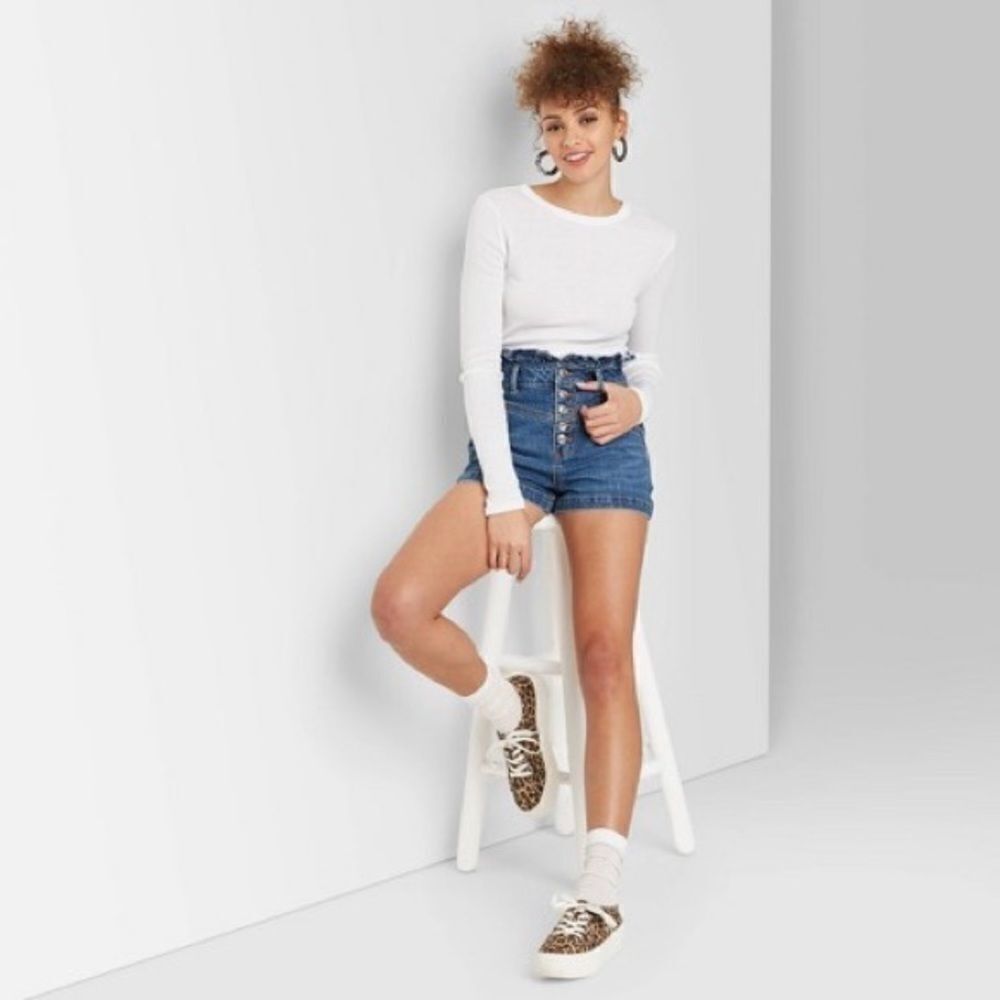 Wild fable High waisted button fly shorts - Picture 3 of 7